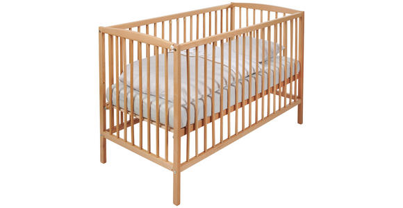 GITTERBETT Katja  124,5/65/86 cm   - Naturfarben, LIFESTYLE, Holz (124,5/65/86cm) - My Baby Lou