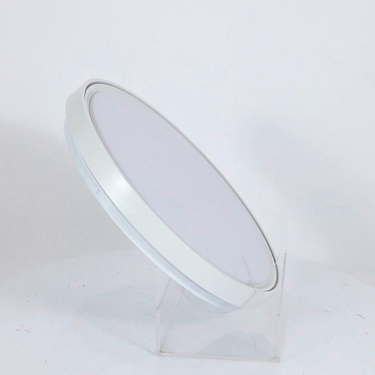 DECKENLEUCHTE 48/8 cm   - Transparent/Weiß, Trend, Kunststoff/Metall (48/8cm) - Novel