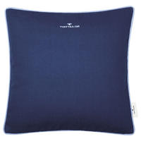 KISSENHÜLLE Dove Signature 40/40 cm  - Blau/Dunkelblau, KONVENTIONELL, Textil (40/40cm) - Tom Tailor