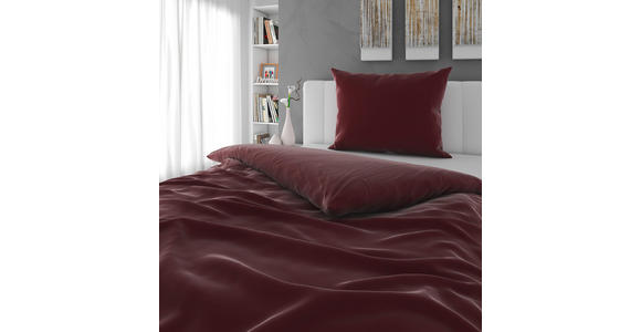 BETTWÄSCHE TANJA Satin 140/200 cm  - Weinrot, Basics, Textil (140/200cm) - Novel