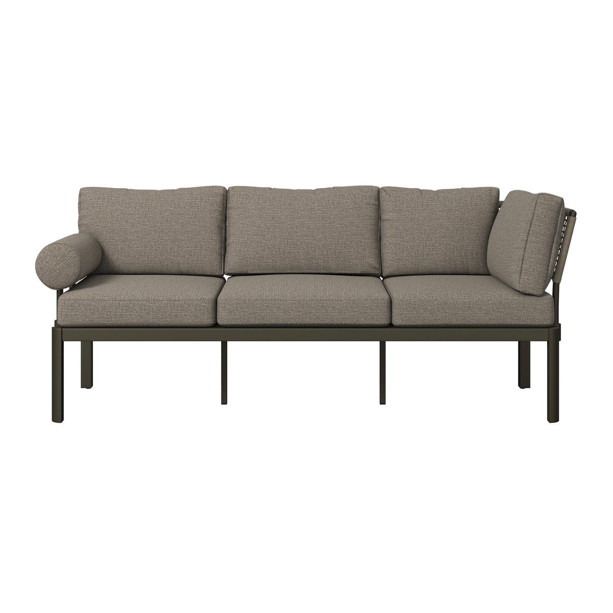 LOUNGE GARNITÚRA 3 részes   239.5/215/83 cm  - natúr színű/Pezsgő, Design, műanyag/textil (239.5/215/83cm) - Amatio