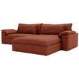 ECKSOFA  in Webstoff Rostfarben  306/198 cm  - Rostfarben/Schwarz, MODERN, Kunststoff/Textil (306/198cm) - Carryhome
