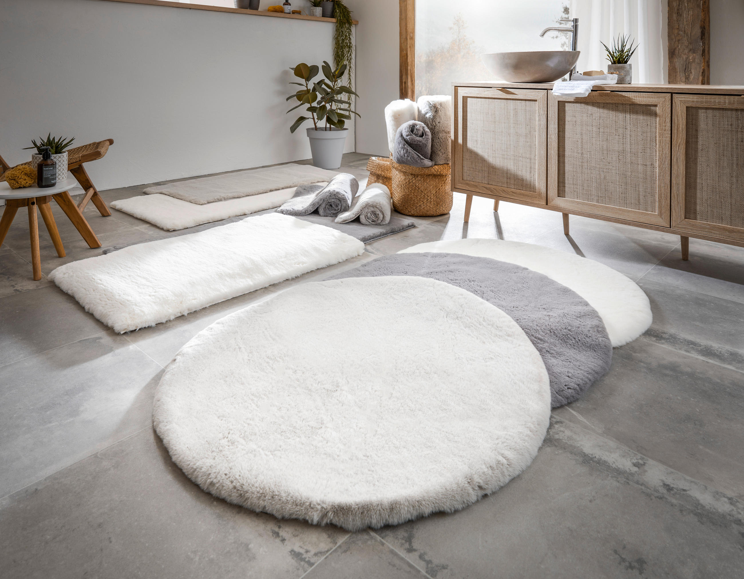 KUPAONSKI TEPIH bijela SECCO - bijela, Design, tekstil/plastika (60/60cm) - Esposa