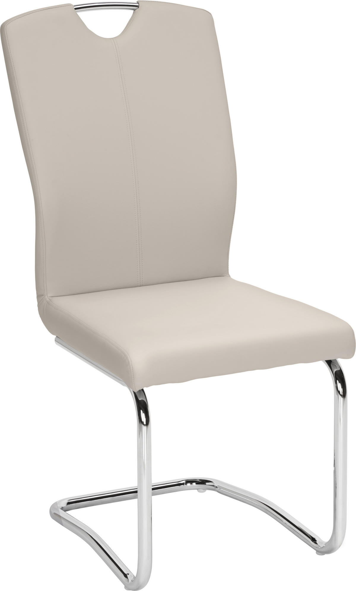 SCAUN BUCATARIE din metal, textil culoare crom, gri deschis  - gri deschis/culoare crom, Design, metal/textil (58,5/99,5/46cm) - Hom`in