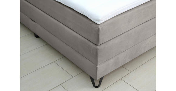 BOXSPRINGBETT 160/200 cm  in Grau  - Schwarz/Grau, KONVENTIONELL, Textil/Metall (160/200cm) - Carryhome