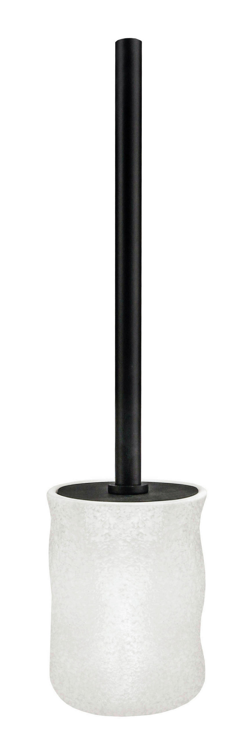WC GARNITURA SA ČETKOM  bela  keramika  - boja aluminijuma/bela, Osnovno, plastika/keramika (10,6/39/10,6cm) - Kleine Wolke
