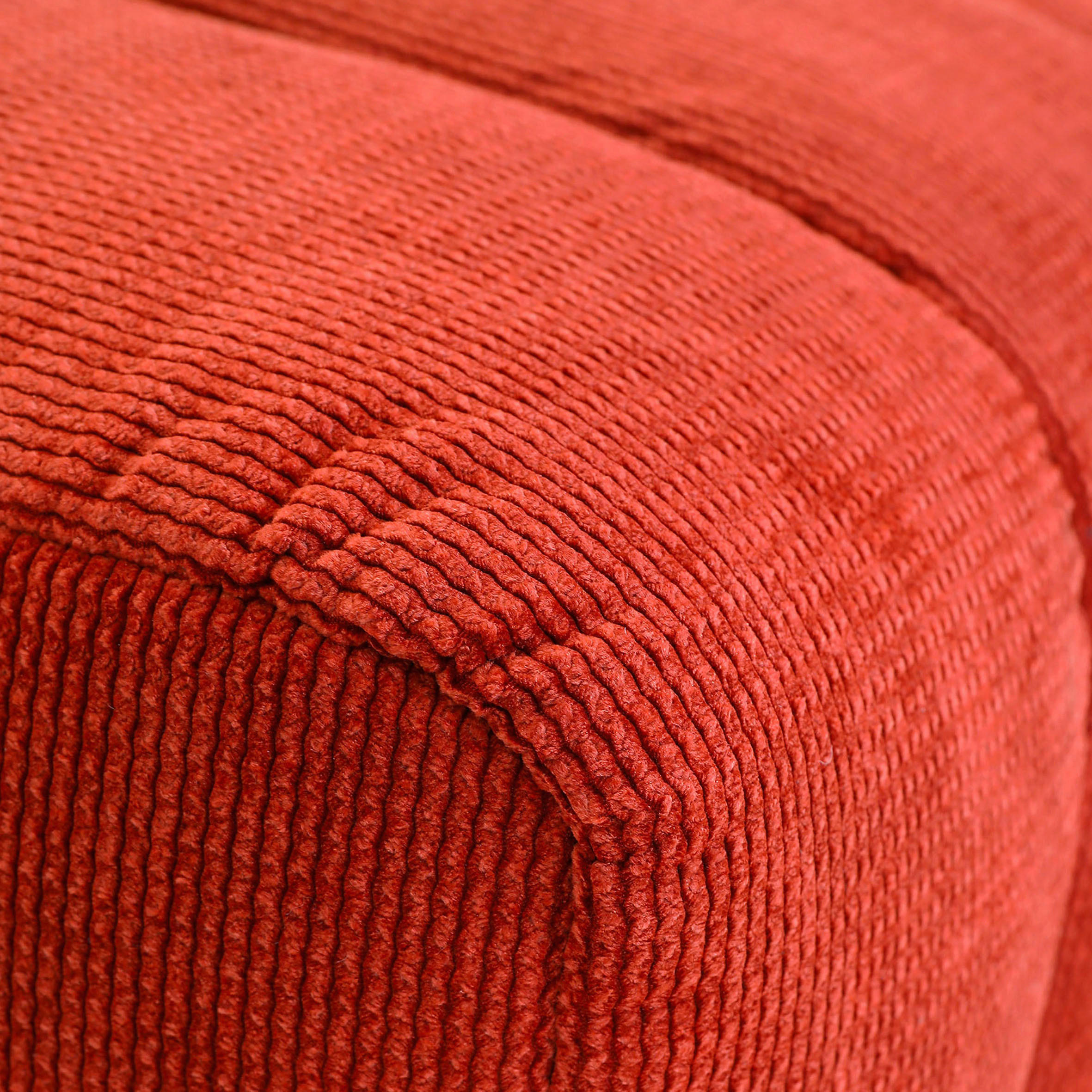 HOCKER in Textil Rostfarben  - Rostfarben/Schwarz, Design, Kunststoff/Textil (43/50/43cm) - Novel