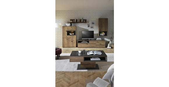 COUCHTISCH in Holzwerkstoff 115/65/44 cm - Eichefarben/Grau, Design, Holzwerkstoff (115/65/44cm) - Hom`in