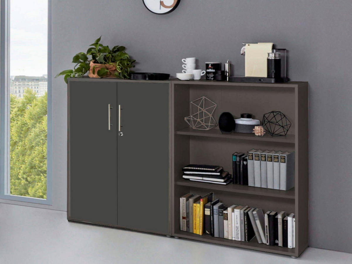 AKTENSCHRANK 168,8/113,6/33 cm  - Anthrazit, MODERN, Holzwerkstoff (168,8/113,6/33cm) - MID.YOU