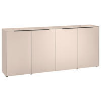 SIDEBOARD  200/87/38 cm  - Kaschmir/Schwarz, Design, Holzwerkstoff/Kunststoff (200/87/38cm) - Voleo