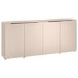 SIDEBOARD  200/87/38 cm  - Kaschmir/Schwarz, Design, Holzwerkstoff/Kunststoff (200/87/38cm) - Voleo