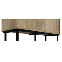 KOMMODE  in 81,8/108/37 cm  - Eichefarben/Schwarz, MODERN, Holzwerkstoff/Kunststoff (81,8/108/37cm) - Carryhome