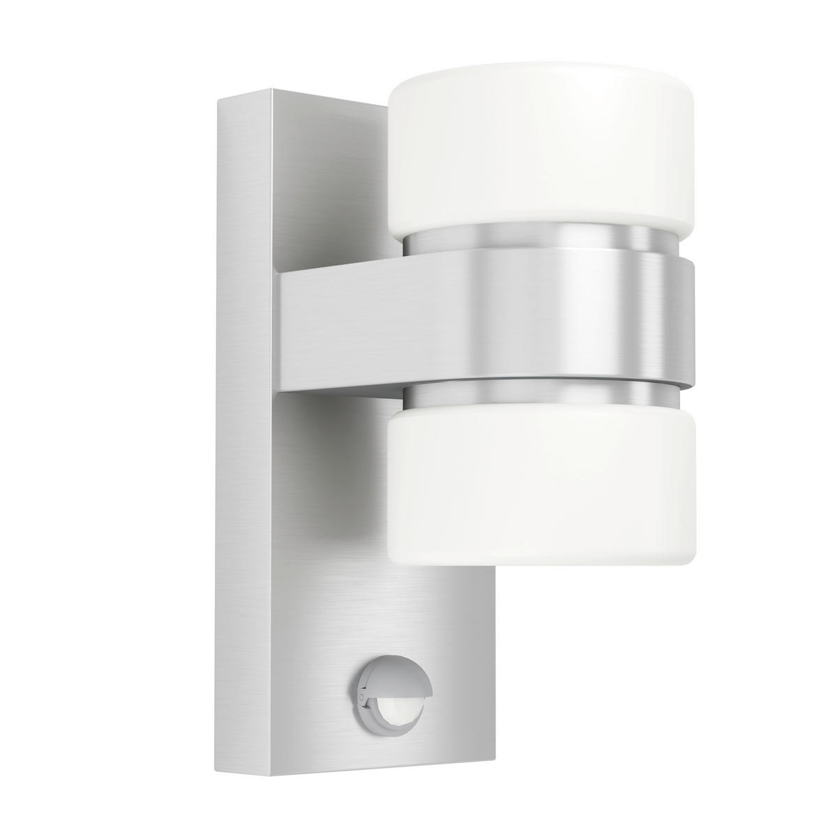 AUßENWANDLEUCHTE Atollari 10/15,5/23 cm  - Edelstahlfarben/Silberfarben, Basics, Kunststoff/Metall (10/15,5/23cm) - Eglo