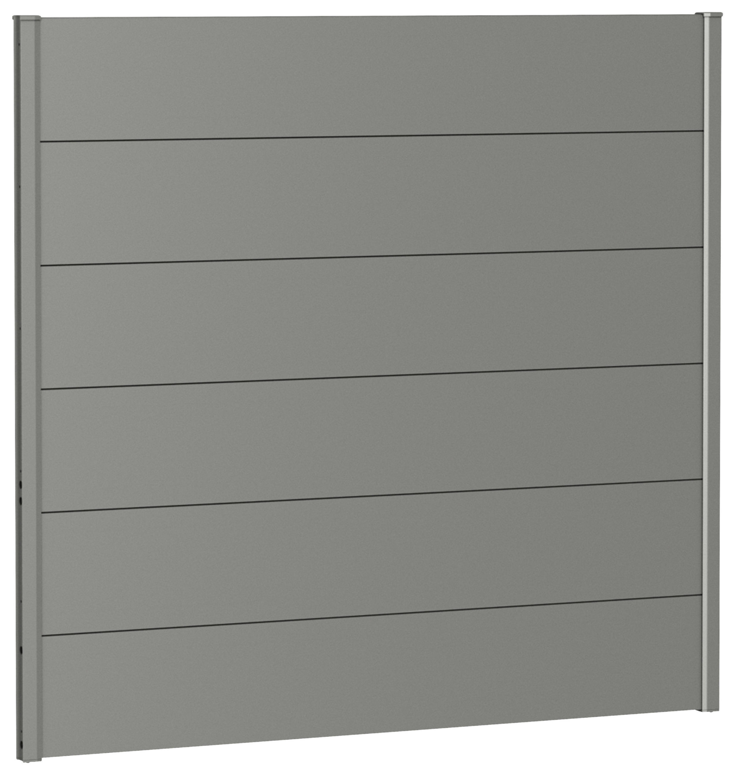 SICHTSCHUTZ - Grau, Basics, Metall (145/137/4,4cm) - Biohort