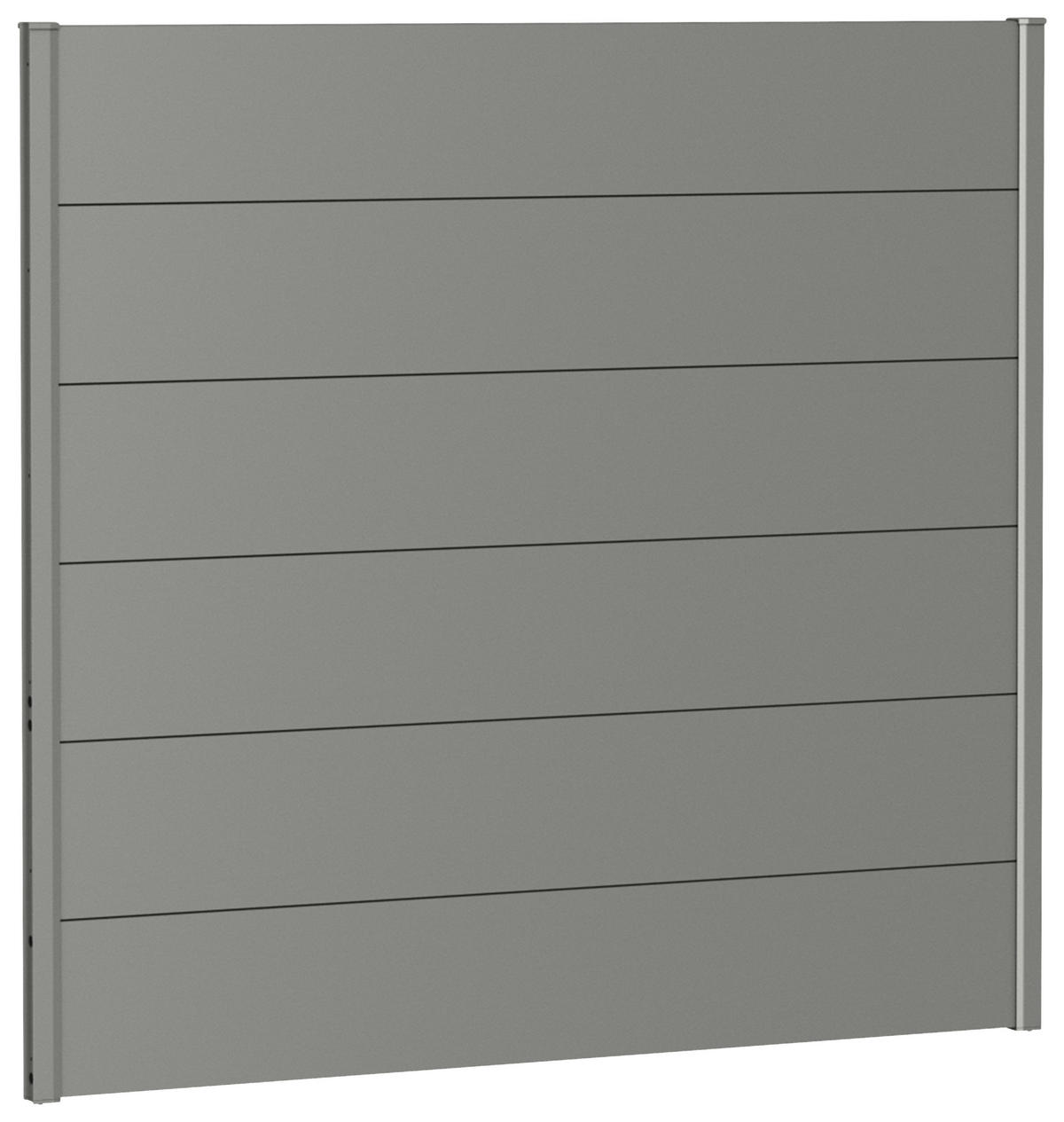 SICHTSCHUTZ - Grau, Basics, Metall (145/137/4,4cm) - Biohort