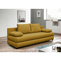 SCHLAFSOFA Webstoff Gelb  - Gelb/Schwarz, Design, Kunststoff/Textil (200/88/87cm) - P & B