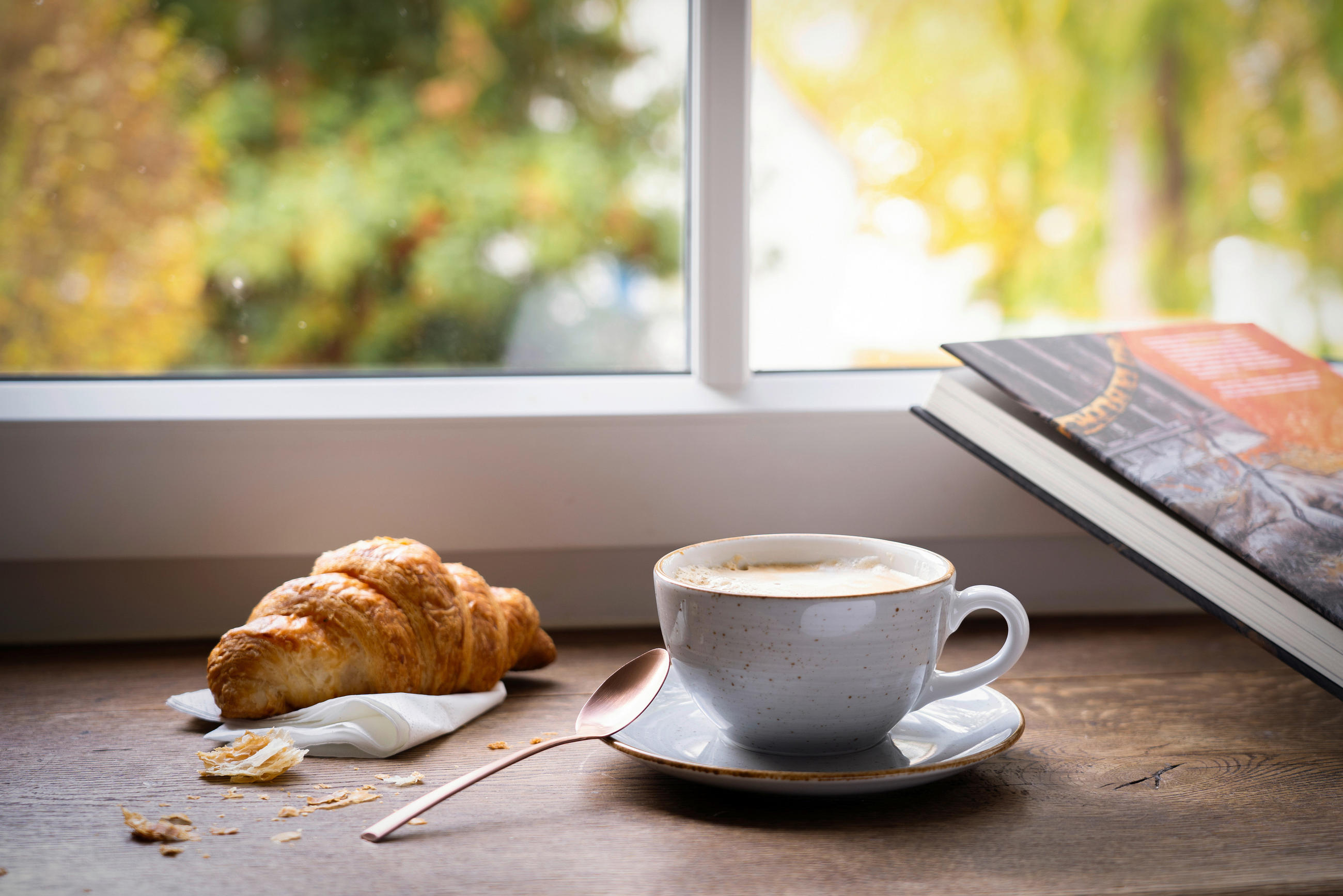CAPPUCCINOKOPP MED FAT Vintage Nature    - vit/ljusgrå, Basics, keramik - Creatable