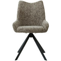 STUHL - Schwarz/Braun, Design, Textil/Metall (55/89/61cm) - Ambia Home
