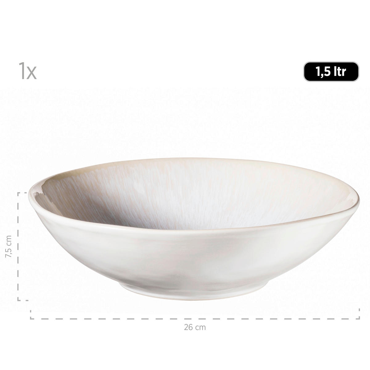 SCHÜSSELSET Frozen 9-teilig  - Weiß, Basics, Keramik (26/7,5/26cm) - Mäser