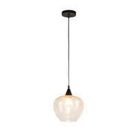ZÁVĚSNÉ SVÍTIDLO, 23/150 cm  - černá/koňaková, Trend, kov/sklo (23/150cm) - Dieter Knoll