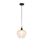 HÄNGELEUCHTE 23/150 cm  - Cognac/Schwarz, Trend, Glas/Metall (23/150cm) - Dieter Knoll