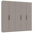 DREHTÜRENSCHRANK in Sahara - Schwarz/Sahara, KONVENTIONELL, Holzwerkstoff/Metall (250/236/58cm) - Hom`in