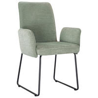 ARMLEHNSTUHL  Stoffauswahl Webstoff  - Schwarz/Hellgrün, Design, Textil/Metall (60/92/66cm) - Stylife