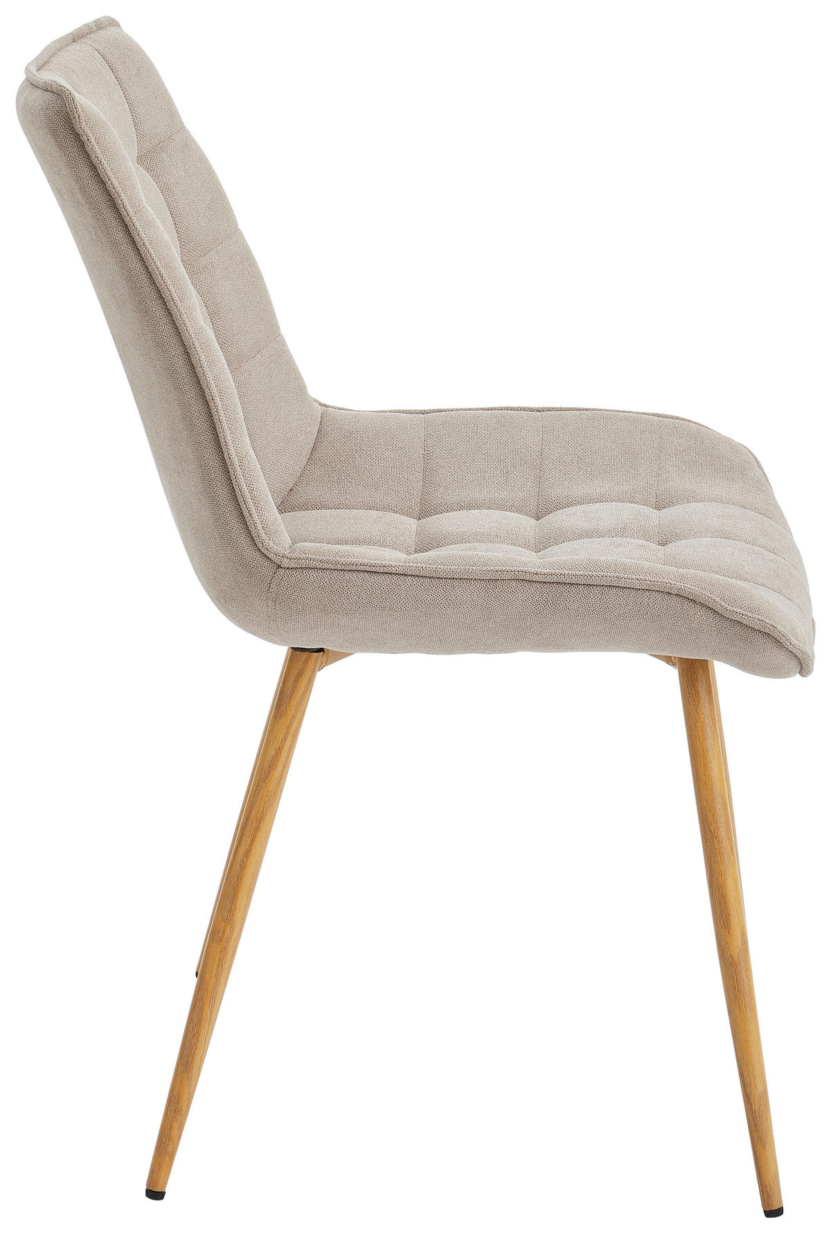 STUHL  in Eisen Webstoff Metall, Textil  - Taupe/Eichefarben, MODERN, Textil/Metall (51/88/62cm) - Livetastic