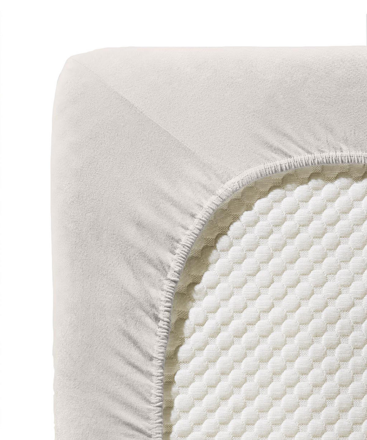 SPANNBETTTUCH Jenny C Single-Jersey  - Weiß, Basics, Textil (120/200cm) - Fleuresse