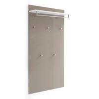 GARDEROBENPANEEL  in 80/170/27 cm  - Taupe/Weiß, Design, Glas/Holzwerkstoff (80/170/27cm)