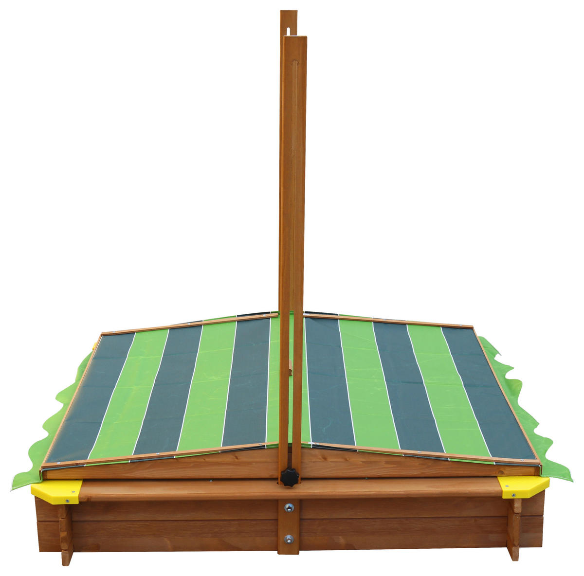 SANDKASTEN  - Braun/Grün, KONVENTIONELL, Holz/Textil (118/118/118cm) - Ambia Garden