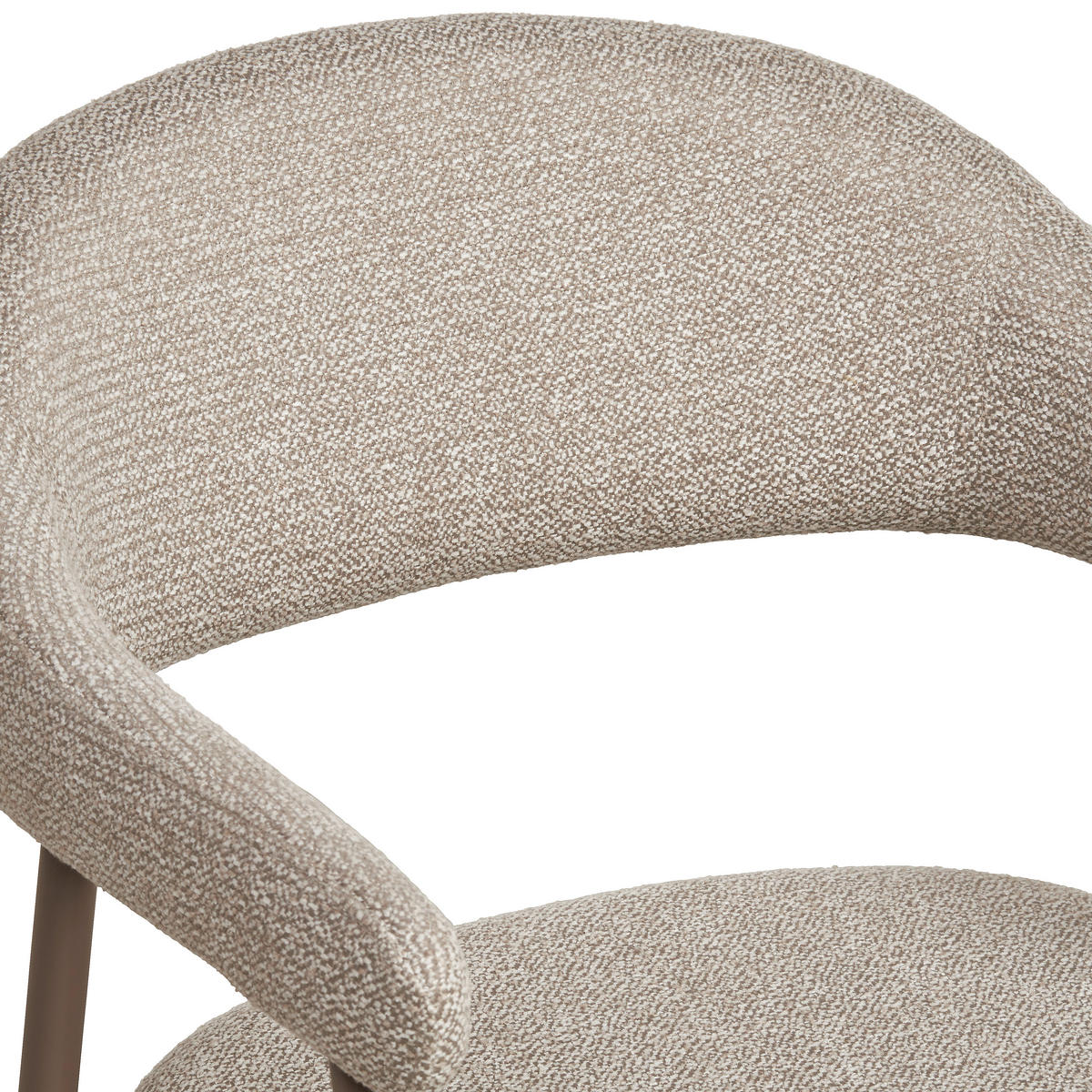 ARMLEHNSTUHL  in Eisen Webstoff  - Beige/Schwarz, MODERN, Textil/Metall (61/79/59cm) - MID.YOU