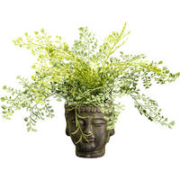 KUNSTPFLANZE Frauenhaarfarne 35 cm  - Braun/Grün, Design, Kunststoff/Stein (35cm) - P & B
