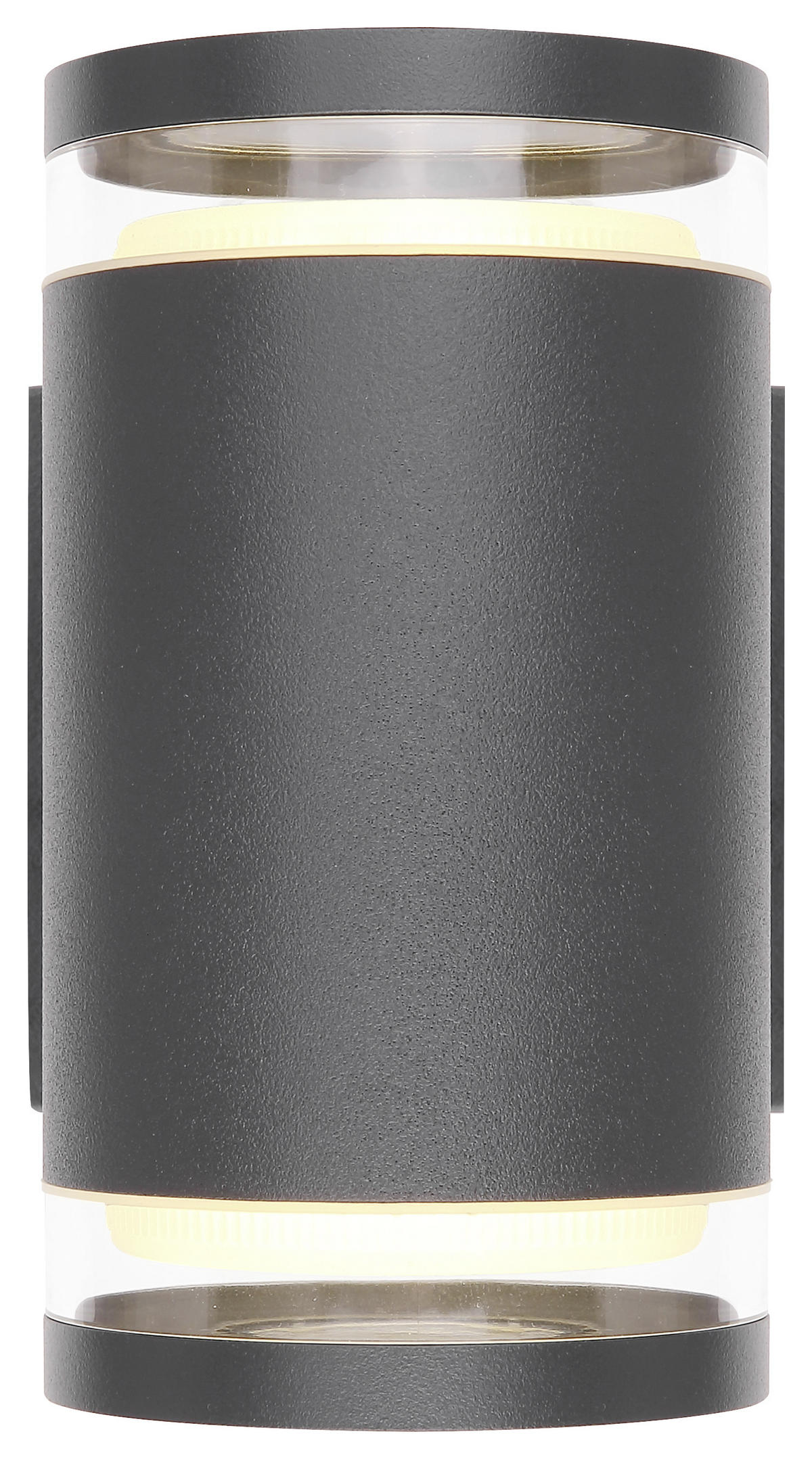 AUSSENWANDLEUCHTE - Klar/Anthrazit, Basics, Glas/Metall (10/16,5cm) - Globo