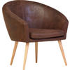 SESSEL in Mikrofaser Dunkelbraun  - Dunkelbraun/Naturfarben, Design, Holz/Textil (73/73/66cm) - Livetastic