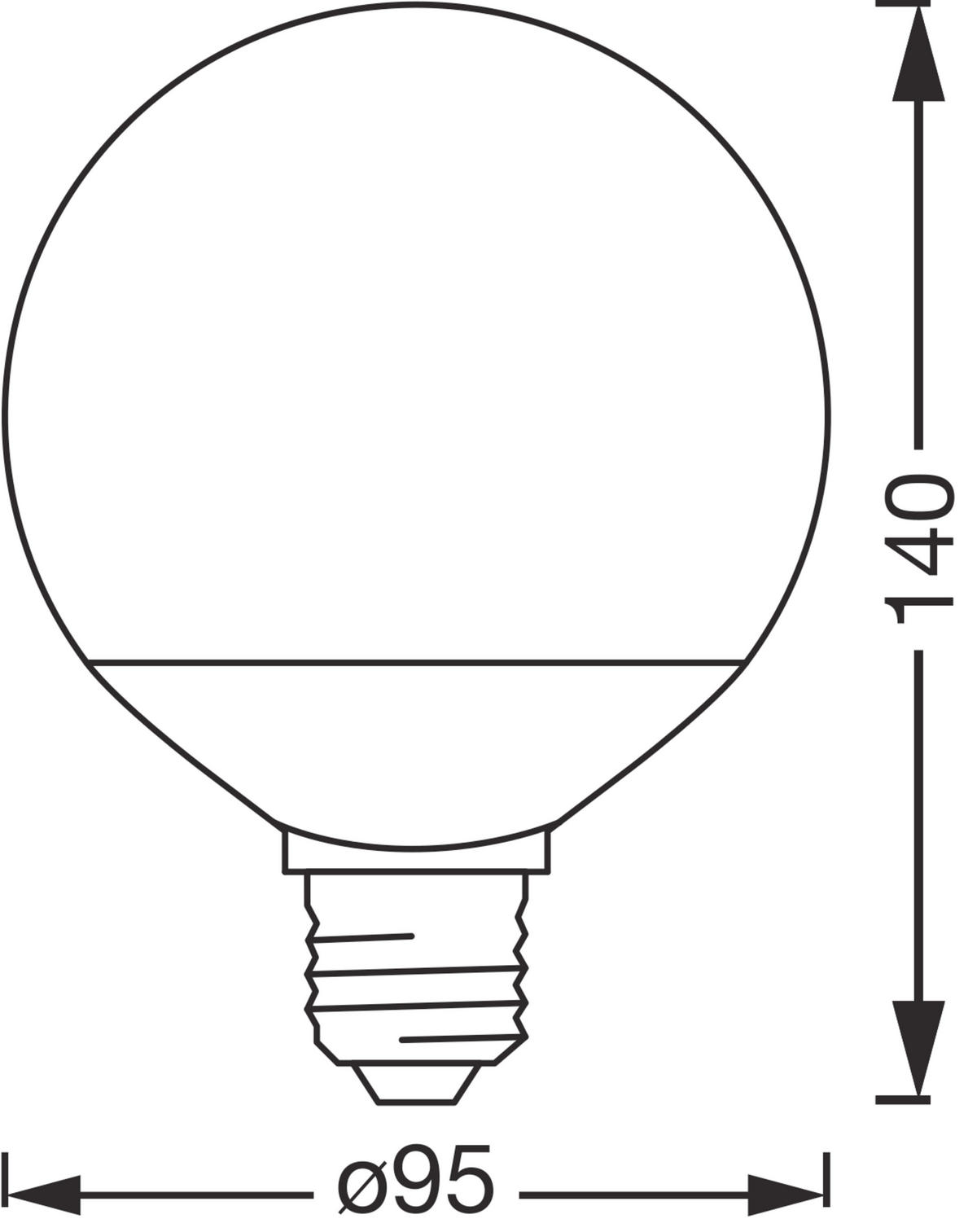 LED-LEUCHTMITTEL E27 14 W 1521 lm  - Weiß, Basics, Kunststoff (9,5/14cm) - Osram