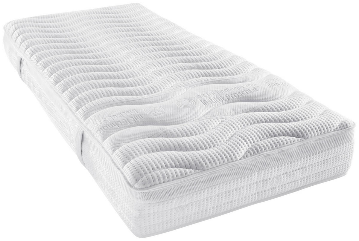 KALTSCHAUMMATRATZE 160/200 cm Höhe ca. 22,5 cm  - Creme/Weiß, Basics, Textil (160/200cm) - Physiosleep