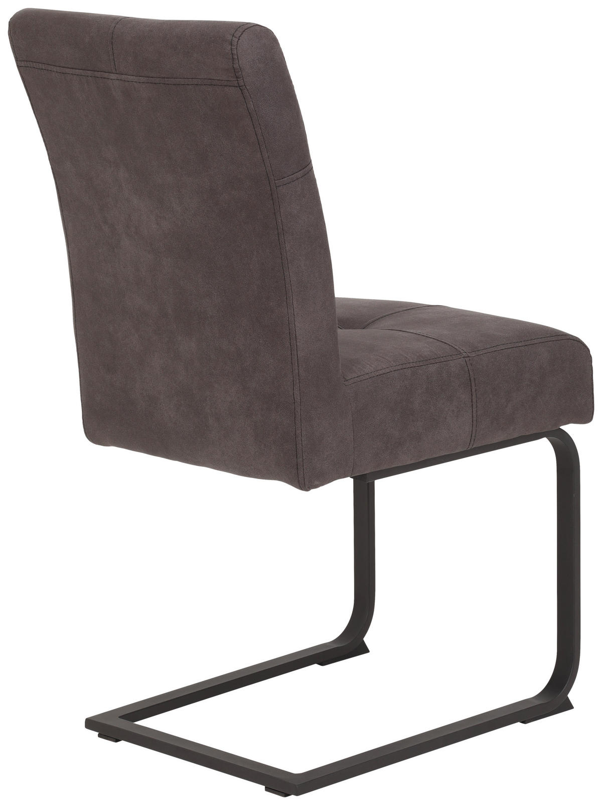SCHWINGSTUHL  in Mikrofaser  - Dunkelgrau/Anthrazit, Trend, Textil/Metall (43/91/65cm) - Carryhome