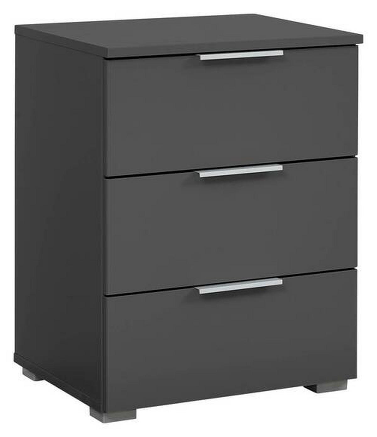 NACHTKÄSTCHEN  in Grau  - Alufarben/Grau, Modern, Holzwerkstoff (47/62/42cm) - Rauch Möbel
