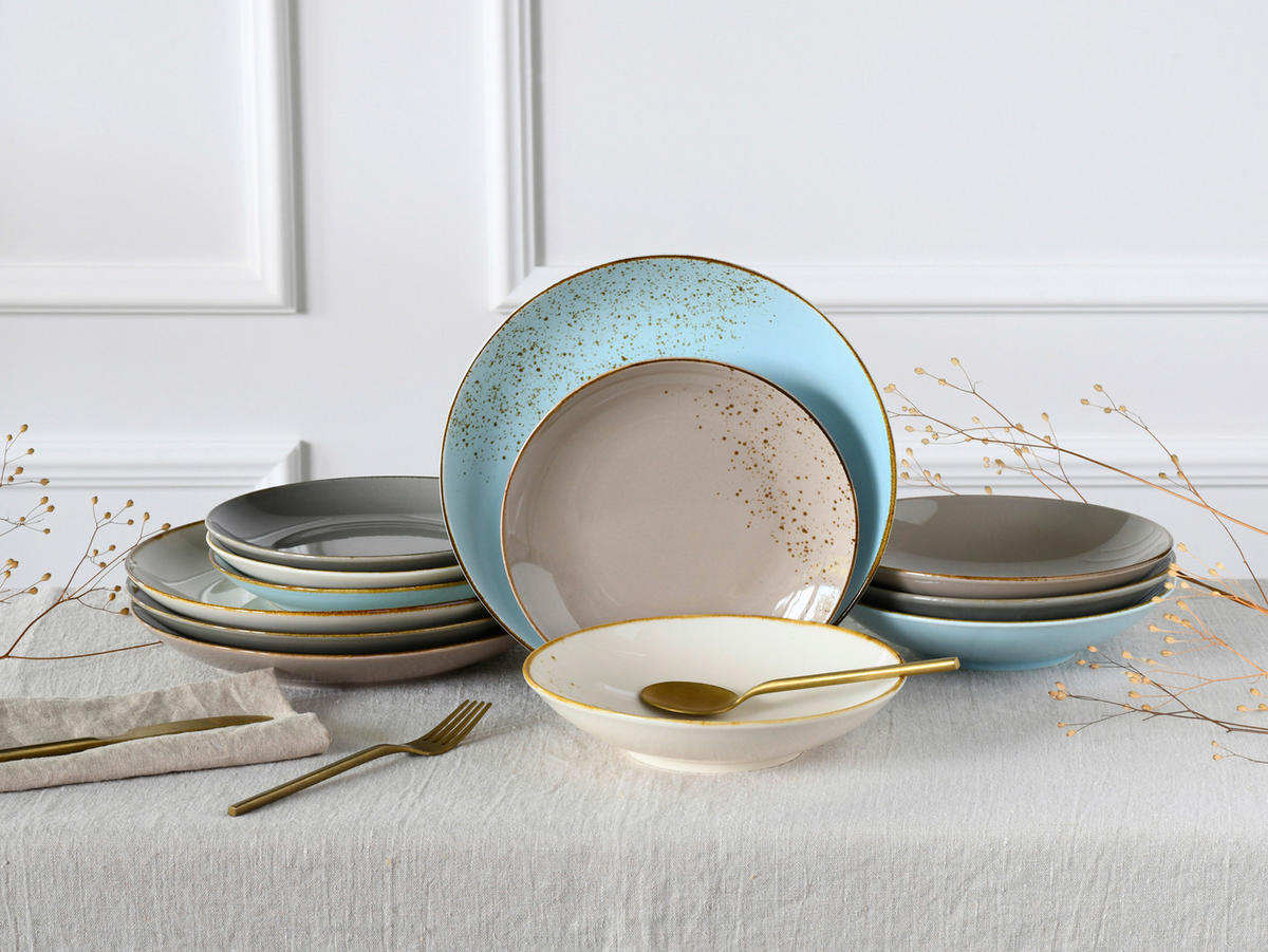 KOMPLETT SERVIS NATURE COLLECTION NORDIC STYLE 12 delar  - multicolor, Basics, keramik (31,5/31,5/38cm) - Creatable