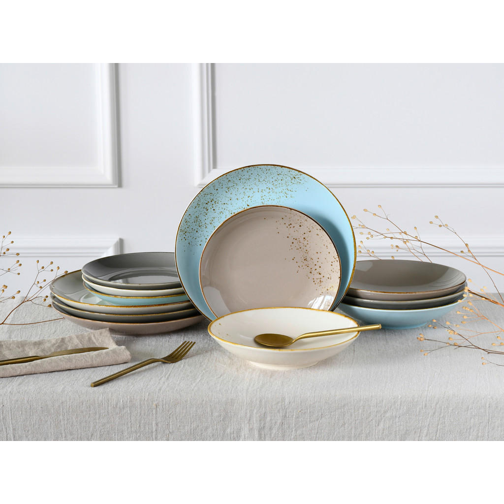 Thumbnail - Creatable Kombiservice Nature Collection Nordic Style, Mehrfarbig, Keramik, 12-teilig, 31.5x38x31.5 cm, Essen & Trinken,...