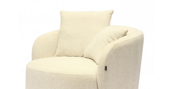 SESSEL in Webstoff Naturfarben  - Schwarz/Naturfarben, Design, Textil/Metall (101/82/97cm) - Carryhome