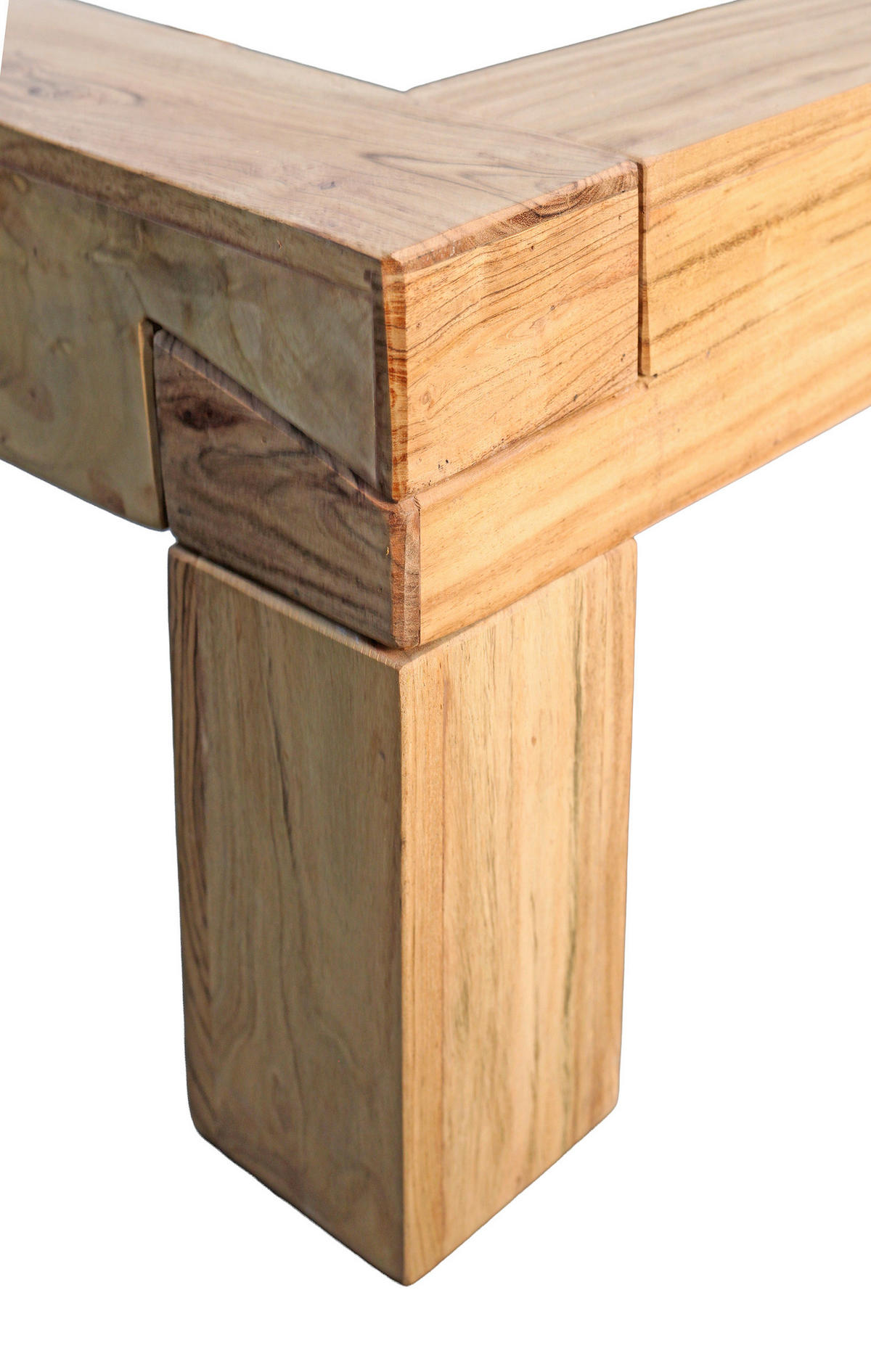 BALKENBETT 180/200 cm  in Naturfarben   - Naturfarben/Akaziefarben, MODERN, Holz (180/200cm) - MID.YOU