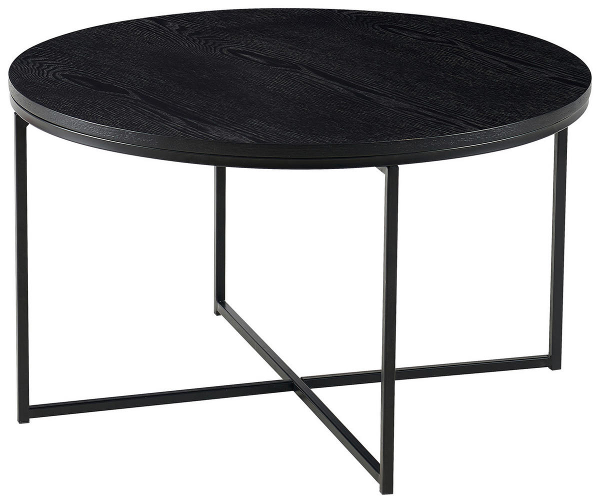 COUCHTISCH in Holz, Metall, Holzwerkstoff 80/80/46 cm  - Schwarz, Design, Holz/Holzwerkstoff (80/80/46cm) - Livetastic