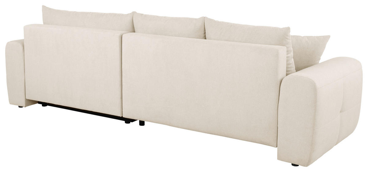 ECKSOFA in Velours Beige  - Beige/Schwarz, Konventionell, Kunststoff/Textil (298/168cm) - Carryhome
