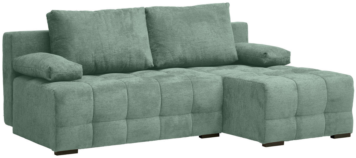 Freisteller von home24 ECKSOFA Dunkelgrün Chenille.