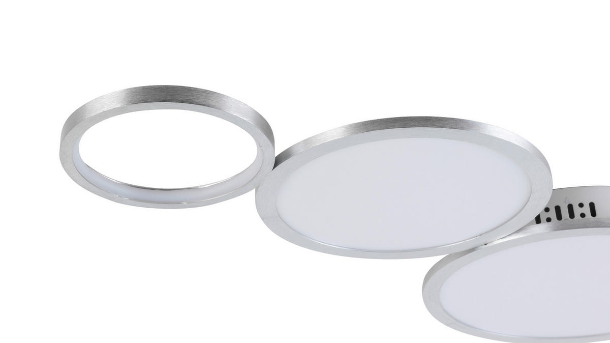 LED-TAKLAMPA 107/51/6 cm  - aluminiumfärg, Design, metall/plast (107/51/6cm) - Novel