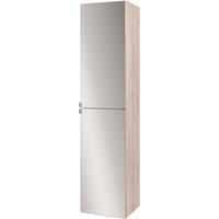 HOCHSCHRANK 40/180/35 cm  - Chromfarben/Buchefarben, KONVENTIONELL, Glas/Holzwerkstoff (40/180/35cm) - Xora