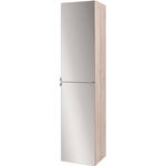 HOCHSCHRANK 40/180/35 cm  - Chromfarben/Buchefarben, KONVENTIONELL, Glas/Holzwerkstoff (40/180/35cm) - Xora