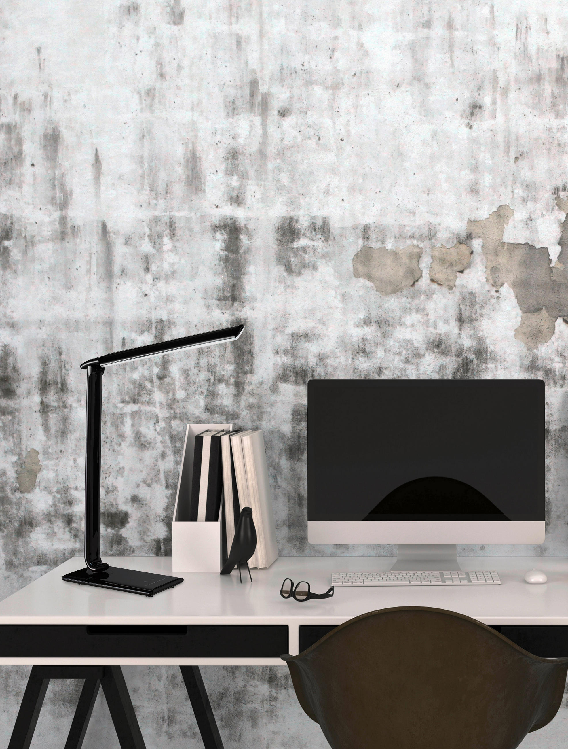 LED-TISCHLEUCHTE 12,5/56/35 cm   - Schwarz, Design, Kunststoff (12,5/56/35cm)